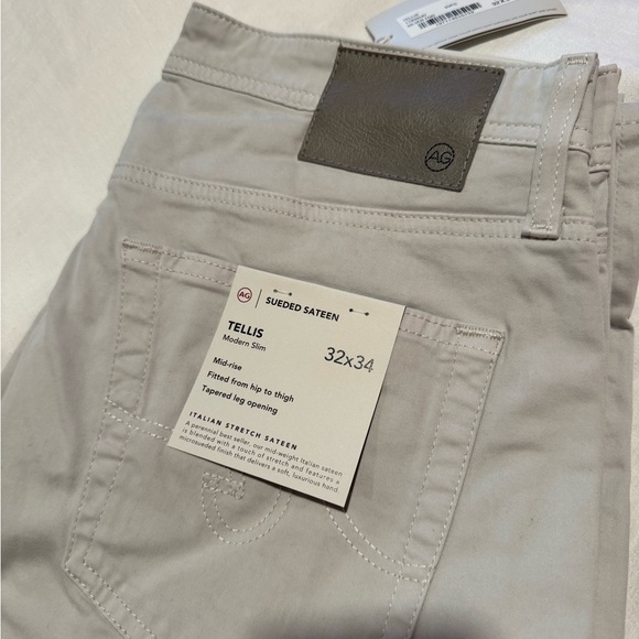 Ag Adriano Goldschmied Men's Slim Fit Light Gray Jeans